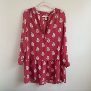 🌷 Dark Coral Ann Taylor LOFT Dress